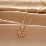 Pink Flower Pendant