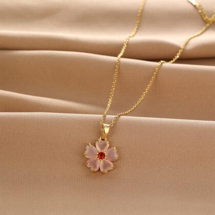 Pink Flower Pendant